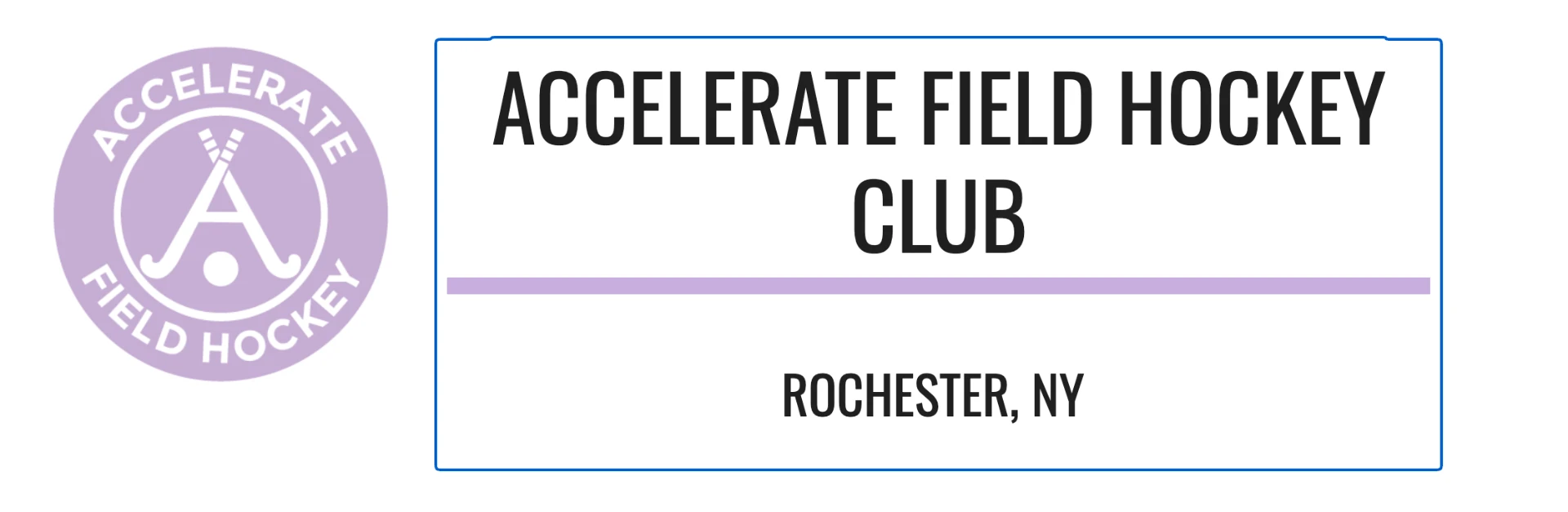 Accelerate Field Hockey Club logo